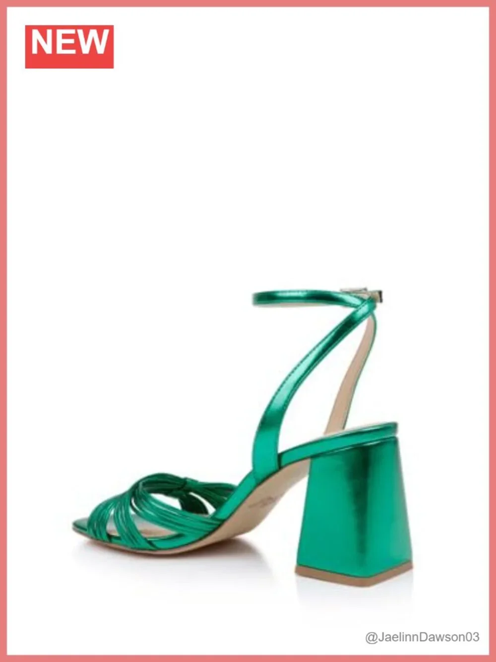 Jewel Badgley Mischka Michelle Metallic Strappy Block Heel Sandals